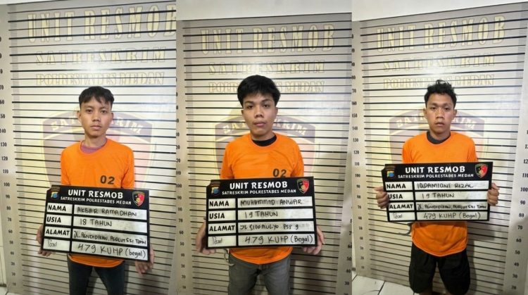 Resmob Polrestabes Medan Bongkar Dugaan Komplotan Begal Tiga TKP, Pelaku Diduga Habiskan Uang untuk Judi Slot dan Sabu