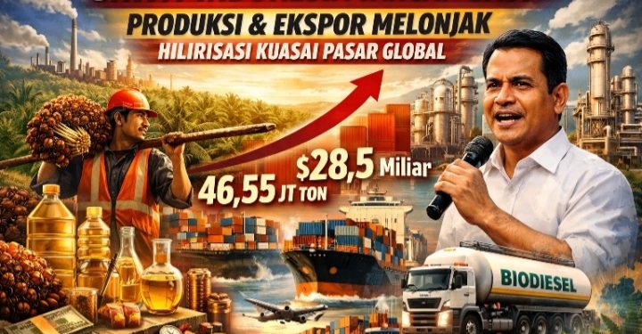 Sawit Indonesia Tancap Gas! Produksi dan Ekspor Melonjak, Hilirisasi jadi Senjata Kuasai Pasar Global