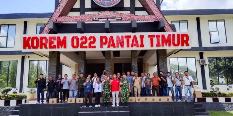 Korem 022/PT Rangkul Insan Pers, Perkuat Kolaborasi Jaga Kamtibmas Kawasan Pantai Timur