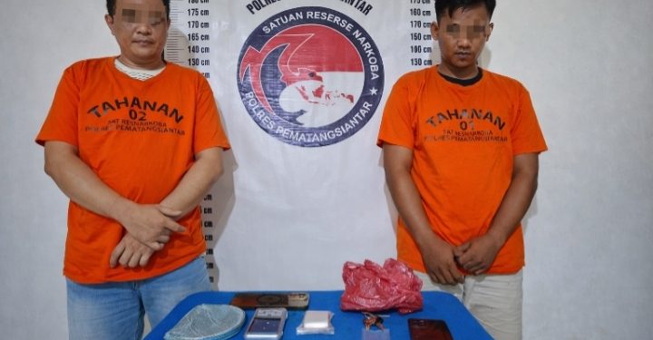 Dua Pria Ditangkap di Siantar Marihat, Polisi Sita Sabu Puluhan Gram dan Pil Ekstasi
