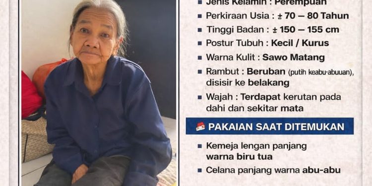 Siapa Keluarganya? Nenek Lanjut Usia Tanpa Identitas Ditemukan di Tanah Jawa Simalungun