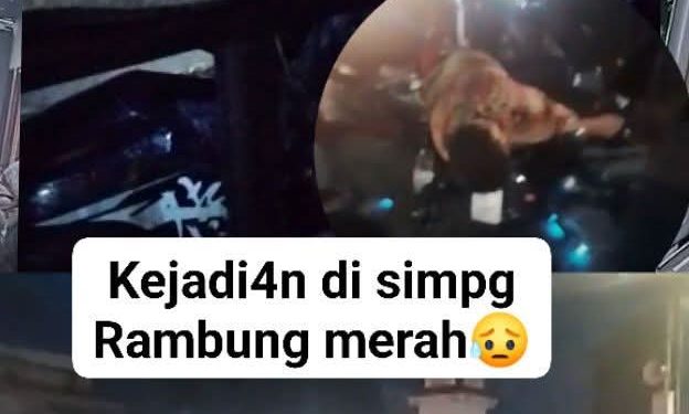 Tabrakan di Simpang Rambung Merah, Pengendara Honda Beat Terluka Usai Hantam Truk Cold Diesel