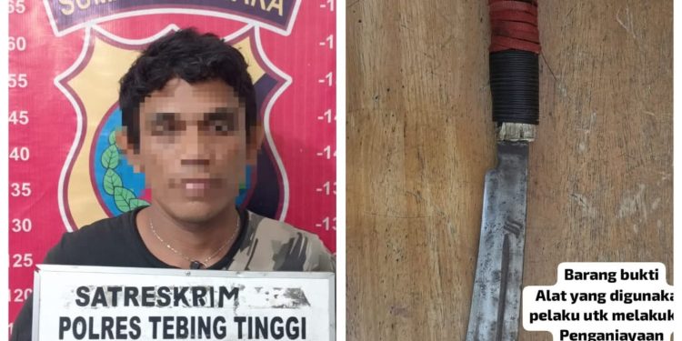 Hitungan Jam! Pelaku Pembacokan di Bengkel Tebing Tinggi Langsung Diringkus Polisi