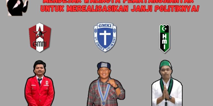 GMKI, GMNI dan HMI Sebut Pemko Pematangsiantar Gagal Menata Kota