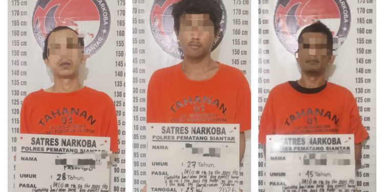 3 Pria Diciduk Polisi di Siantar, Residivis Narkoba Kembali Tertangkap