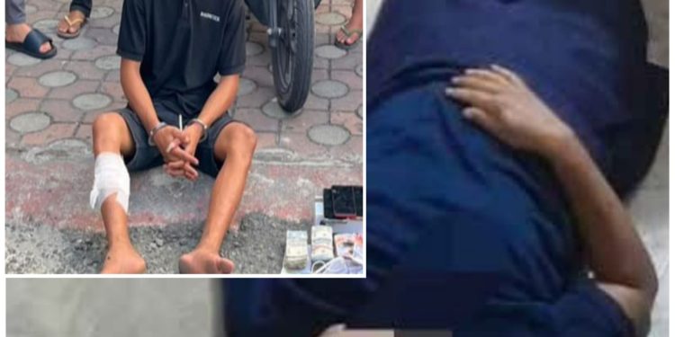 Foto Korban Rismaida br Siahaan saat Ditemukan dan Pelaku setelah Ditangkap.