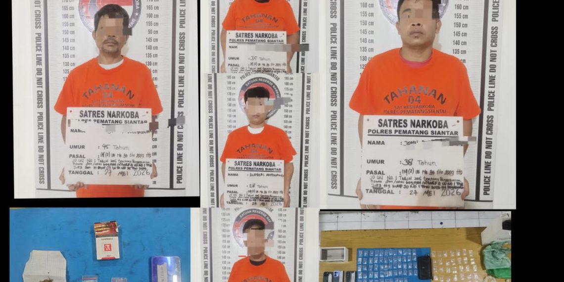 Lima Pemilik Sabu dan Ganja Ditangkap, Polisi Sita 139 Paket Narkoba di Pematangsiantar