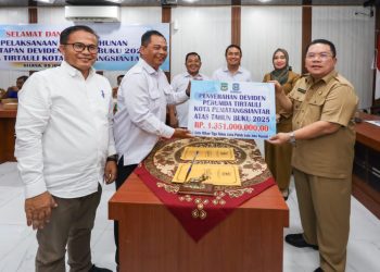 Laba Tembus Rp2,8 Miliar, Perumda Tirta Uli Setor Dividen Rp1,35 Miliar ke Pemko Pematangsiantar