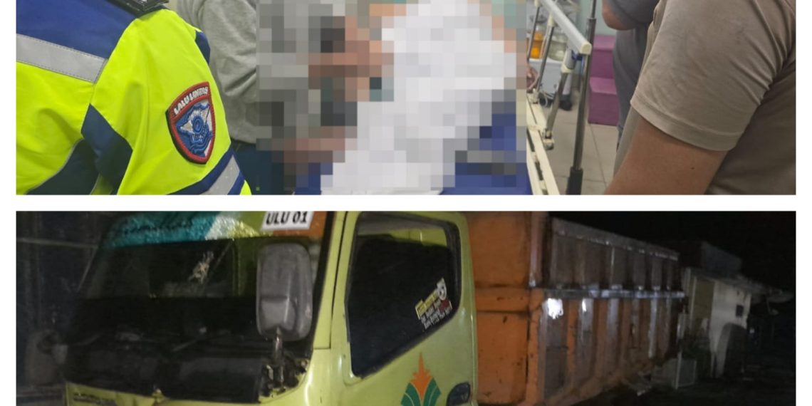 Truk Fuso Milik PTPN IV Terlibat Kecelakaan dengan Sepeda Motor di Simarimbun, Pengendara Luka-luka