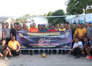Sat Samapta Tampil Perkasa, Rebut Juara Turnamen Voli HUT Bhayangkara ke-80 Polres Simalungun