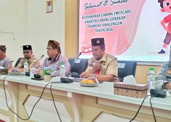 Kwarcab Gerakan Pramuka Simalungun Gelar Muscab 2026, Mixnon Andreas Simamora Terpilih sebagai Ketua