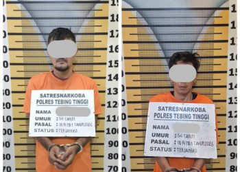 Sempat Kabur Saat Digerebek, Dua Pria Ditangkap Satresnarkoba Polres Tebing Tinggi, 4,07 Gram Sabu Disita