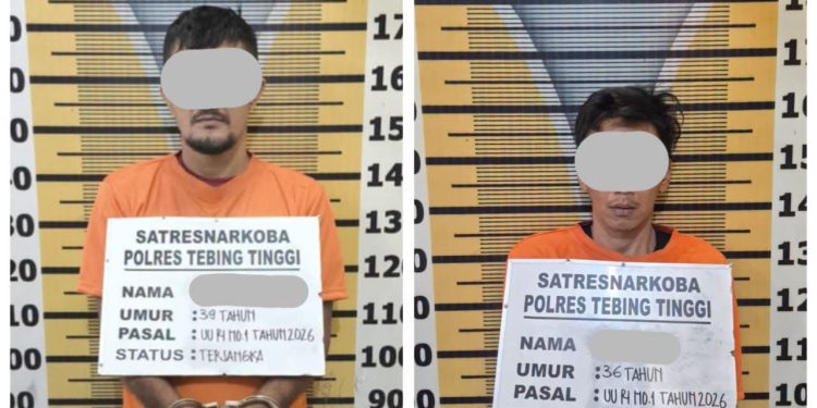 Sempat Kabur Saat Digerebek, Dua Pria Ditangkap Satresnarkoba Polres Tebing Tinggi, 4,07 Gram Sabu Disita