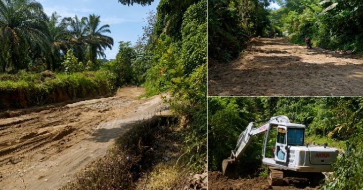 Pemerintah Dianggap Tak Peduli, Masyarakat dan Pengusaha Swadaya Perbaiki Jala Nagori Dolok Marawa