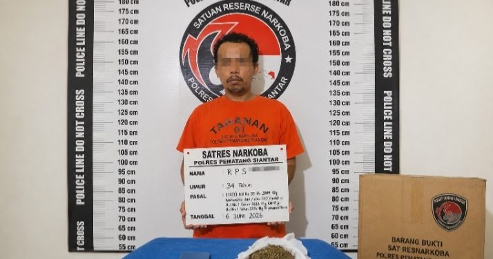 Residivis Narkoba asal Simalungun Ditangkap di Siantar, Simpan Ganja 88 Gram