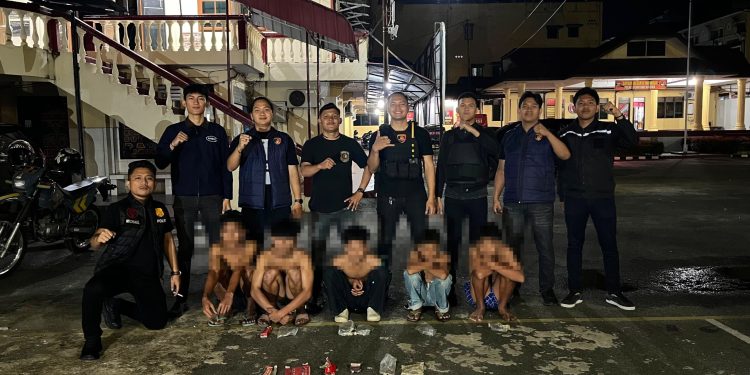 Lima Remaja Diduga Ngelem Diamankan Timsus Dayok Mirah saat Patroli Malam