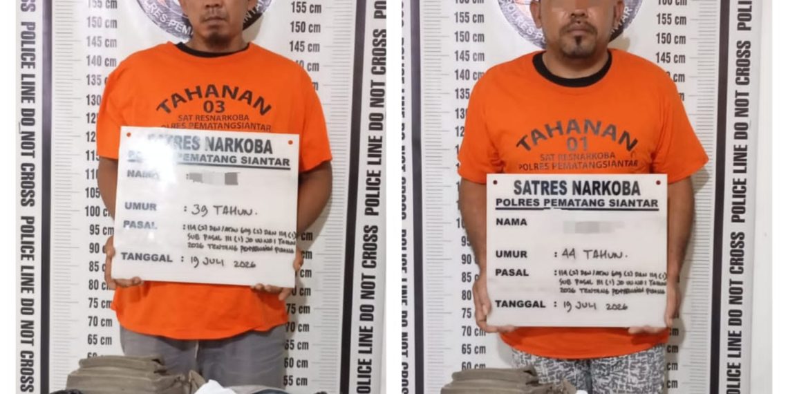 Miliki Ganja, Sabu dan Ekstasi, Dua Pria Warga Simalungun Ditangkap di Siantar