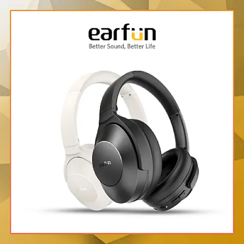 EarFun Wave Life - Hybrid ANC Wireless Headphones with Hi-Res Audio & Game Mode