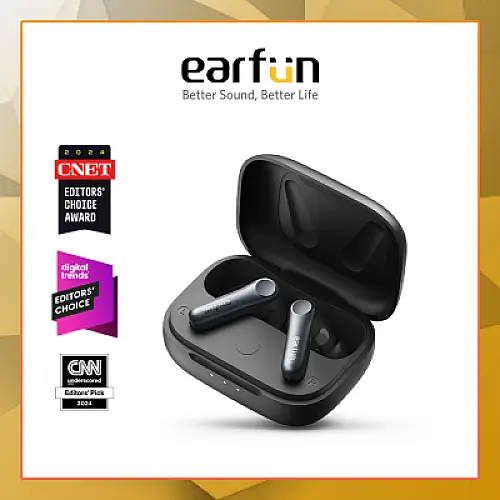 EarFun Air Pro 4 - Black - ANC TWS with Snapdragon LDAC Audio & Auracast