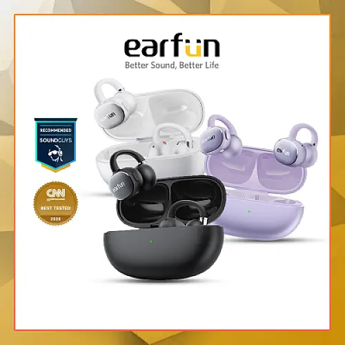EarFun Clip 2 - The World’s 1st Hi-Res Comfort Ear-Clip Earbuds with AI Translation