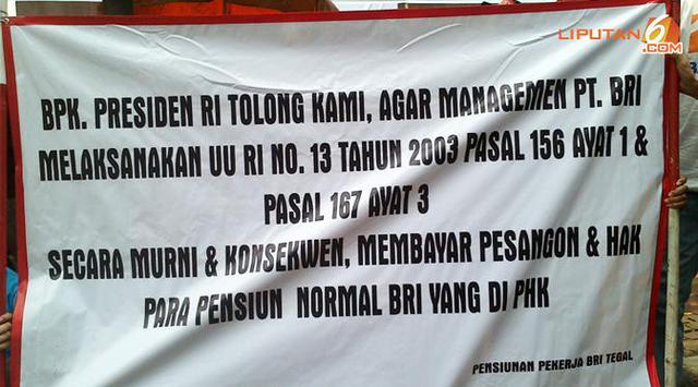 Pensiunan BRI Demo Tuntut Pesangon