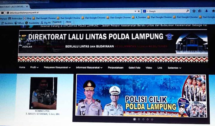 Ditlantas Polda Lampung Luncurkan Website