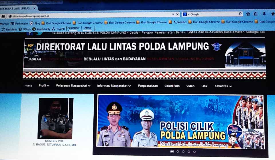 Ditlantas Polda Lampung Luncurkan Website