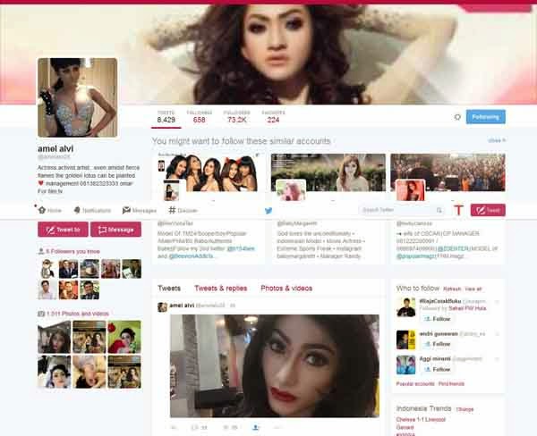 Setelah Dibebaskan Polisi, Amel Alvi Langsung Pasang Foto Cantik di Twitter