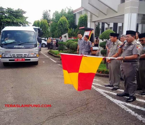 Bupati Agung Lepas Kafilah MTQ Lampung Utara