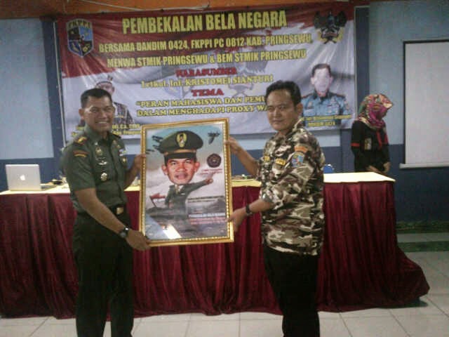 Dandim Tanggamus Beri Pembekalan Bela Negara bagi Para Mahasiswa STMIK