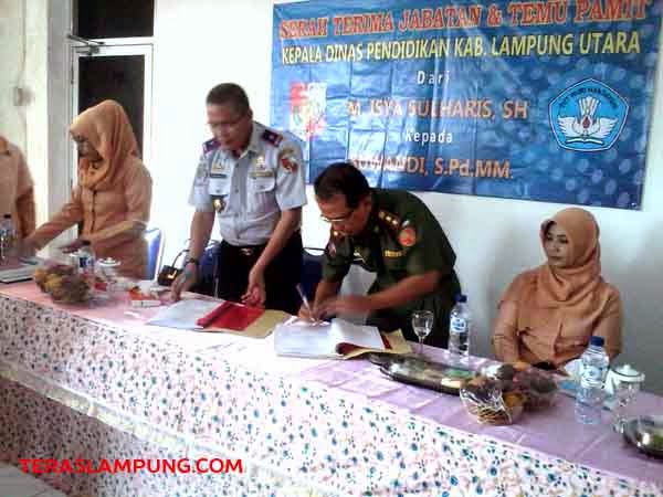 Suwandi Gantikan Isya Sulharis sebagai Plt Kepala Dinas Pendidikan Lampung Utara