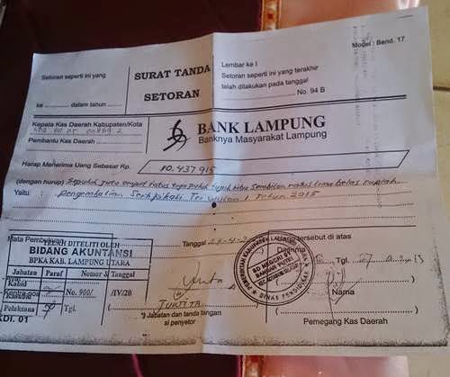 Seorang Guru PNS di Lampura Terima Dana Sertifikasi “Nyasar” Sebesar Ro 10 Juta