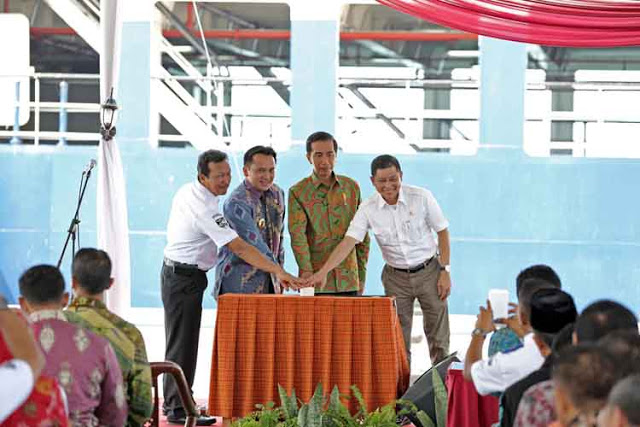 Presiden Jokowi Resmikan Pengoperasian Tiga Kapal dan Dermaga 6 Pelabuhan Bakauheni