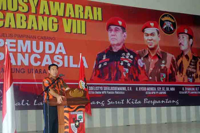 Rycko Menoza Membuka Muscab VIII MPC PP Lampung Utara
