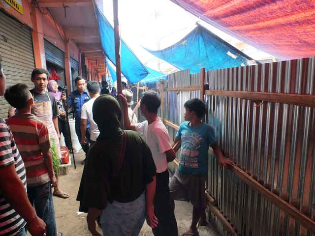 Pedagang Pasar Kopindo Metro Keluhkan Pemagaran