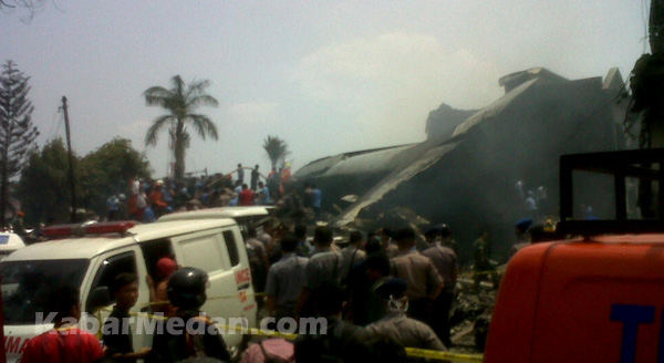 21 Korban Meninggal Dunia dalam Musibah Jatuhnya Hercules TNI AU di Medan