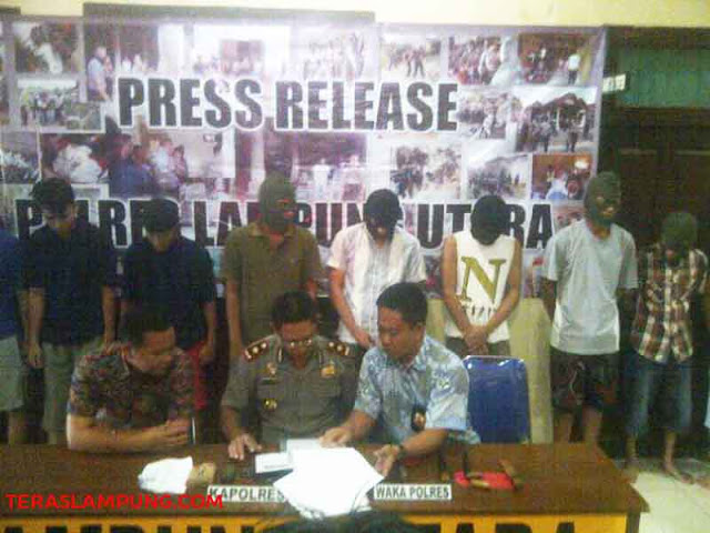 Polres Lampung Utara Tahan 26 Tersangka dan Berbagai Barang Bukti Kejahatan