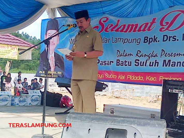 Walikota Herman HN Resmikan Pasar Batu Suluh Mandiri