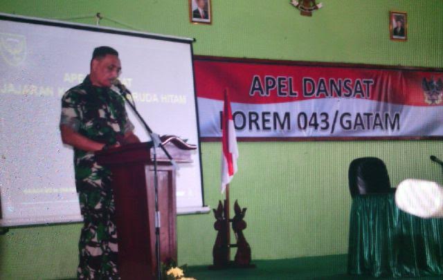 Danrem Garuda Hitam Buka Apel Dansat Tersebar