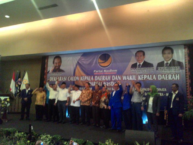 DPW Partai Nasdem Deklarasikan Dukungan untuk Delapan Pasangan Bakal Calon Kepala Daerah