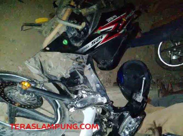 Tabrakan di Kotabumi, Dua Pengendara Sepeda Motor Luka Parah
