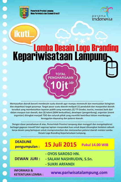 Lomba Desain Logo Branding Kepariwisataan Lampung Berhadiah Rp 10 Juta