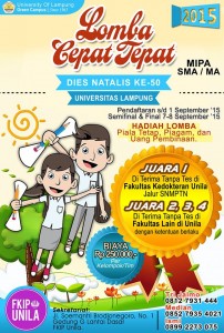 Lomba Cepat Tepat Berhadiah Tiket Jadi Mahasiswa Unila tanpa Tes