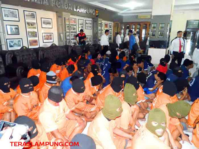 Polda Lampung Amankan 271 Preman dan Sita 23 Pucuk Senpi Ilegal