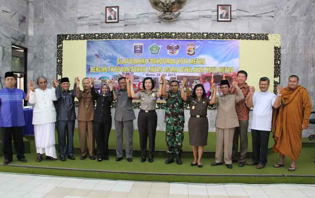 Tokoh Lintas Agama di Metro Silaturahumi dengan Forkompimda dan FKUB