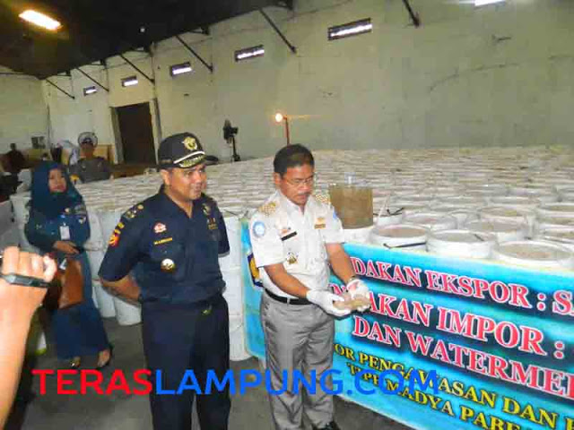 Bea Cukai Bandarlampung Sita 44 Ton Ubur-Ubur dan Beberapa Benih Pertanian-Holtikultura