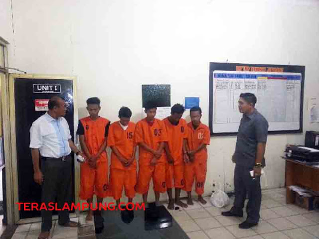 Lima Begal Diringkus Tim Anti-Bandit di Tanjungbintang