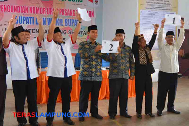 Pengundian Nomor Urut Pilkada Lamsel: BaJa Nomor 1, KoKi Nomor 2, ZaiN Nomor 3