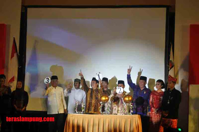 Pengundian Nomor Urut: Yunus-Ahmad Nomor 1, Herman-Kohar Nomor 2, Thobroni-Komar Nomor 3