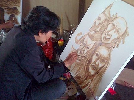 Festival Krakatau 2015: Pameran dan Lelang Lukisan Ampas Kopi Digelar di MBK